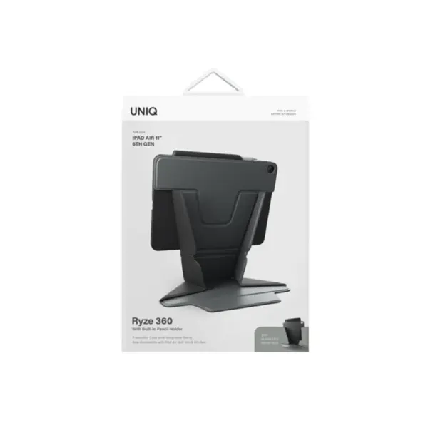 UNIQ RYZE 360 WITH BUILT-IN PENCIL HOLDER PROTECTIVE CASE WITH INTEGRATED STAND FOR 2024 IPAD AIR 11'' 6TH GEN | LICHEN GREEN